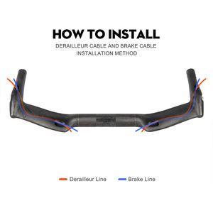 TOSEEK-<span class=keywords><strong>Guidon</strong></span> de vélo de route TT20 en fibre de <span class=keywords><strong>carbone</strong></span>, accessoire VTT - Product Image 4