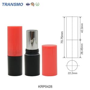 Emballage de rouge à lèvres en métal rechargeable, emballage de rouge à lèvres rond de luxe, tube en plastique pour baume à lèvres - Product Image 2