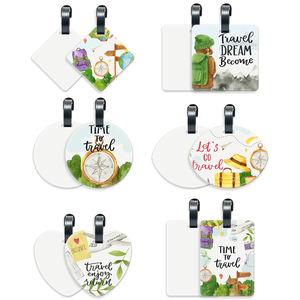 Harga Grosir Label Bagasi Logam Sublimasi Kosong DIY Cetak Dua Sisi Enam Bentuk Label Aluminium untuk Koper Label Perjalanan - Product Image 2