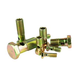 สลักเกลียวหัวหกเหลี่ยมแบนโจอุปกรณ์เบรกเหล็กชุบสังกะสี - Product Image 5