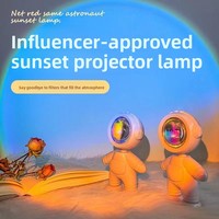 Lampe de chevet LED 3D DIY robot coucher de soleil moderne et minimaliste, projection colorée d'ambiance pour chambre, commande tactile et par claps