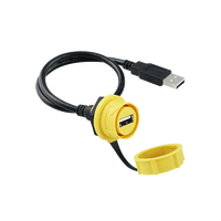 Câble d'extension USB étanche Lshitech de haute qualité, femelle vers mâle, 1,5m-5m, avec écrou arrière rond pour caméra de sécurité et usage industriel