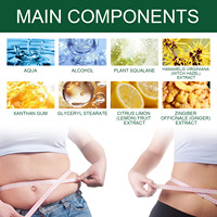 Crème amincissante et brûle-graisse à base de gingembre pour le ventre, crème de massage bio anti-cellulite et stimulante pour la sudation