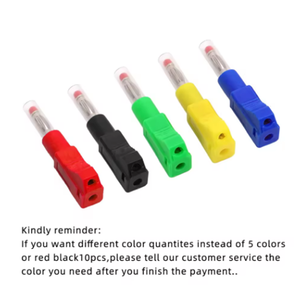 Phích cắm chuối an toàn 4mm với vỏ bọc trong suốt có thể thu vào, có thể xếp chồng lên nhau và có thể mở rộng, Phích Cắm đèn lồng điện áp cao bằng đồng nguyên chất - Product Image 2