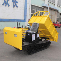 1 tonne 1,5 tonne Mini Crawler High Tip Lifting Dumper 500kg 700kg Rubber Track Transporter Dumper moteur diesel pour Offre Spéciale