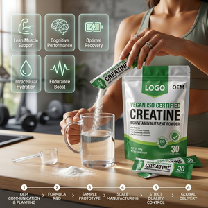 Poudre de créatine, fer et vitamines végétaliennes certifiées ISO en gros, marque privée, pour la <span class=keywords><strong>musculation</strong></span>, la gym et le fitness des adultes, boisson quotidienne - Product Image 2
