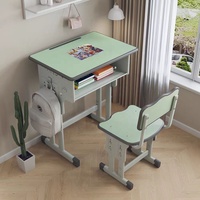 Bureau d'école et table d'étude simples au design moderne avec chaise d'étudiant Meubles pour enfants en gros pour l'étude en classe