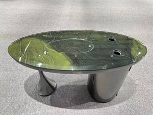 Table à manger moderne de luxe haut de gamme, en marbre naturel et calcite, fabriquée à la main, taille personnalisée, surface polie et imperméable pour la conception graphique - Product Image 5