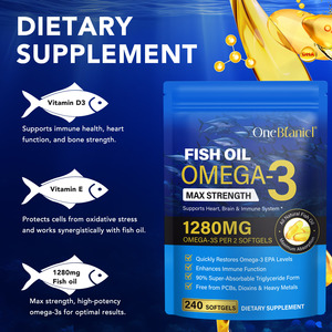 OneBotanical 240 Capsule di Olio di Pesce <span class=keywords><strong>Omega</strong></span> <span class=keywords><strong>3</strong></span> Gusto Limone con EPA DHA e <span class=keywords><strong>Omega</strong></span> <span class=keywords><strong>3</strong></span> per Uomini e Donne - Product Image 5