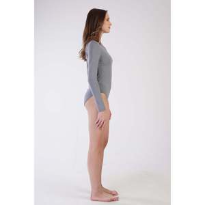 KADIN COMFORT O YAKA UZUN KOL CITCITLI TULUM ICLIK - GRIS - GRIS - Product Image 4