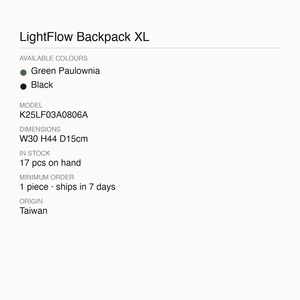 Mochila de poliéster con compartimento para portátil, correa para equipaje, KEIRYO LightFlow XL 30x44cm, para mujer, en stock, Taiwán - Product Image 4