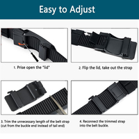 Ceinture tactique décontractée pour homme, durable et imperméable, avec boucle à cliquet, en sangle de nylon
