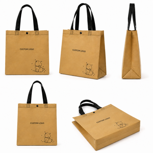 Bolsas de Compras Personalizadas al por Mayor, Bolsas de Tela No Tejida con Logotipo Impreso, Reciclables, con Patrón de Letras - Product Image 6