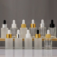 Flacon compte-gouttes en verre dépoli mat noir pour huiles essentielles, 10ml, 20ml, 30ml, 50ml, 100ml
