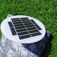 Panneau solaire industriel Cellule d'usine Module de panneau solaire Verre trempé 5v 1w 110mm Silicium monocristallin Panneaux solaires ronds
