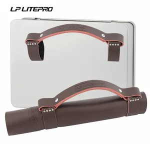 Litepro Opvouwbare Fiets Retro Echt Lederen Handvat Ultralicht Gemodificeerde Accessoires Geschikt Voor Brompton