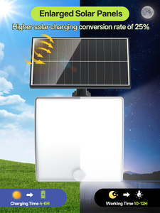 Lampes solaires pour l'extérieur avec détecteur de <span class=keywords><strong>mouvement</strong></span>, <span class=keywords><strong>applique</strong></span> murale <span class=keywords><strong>solaire</strong></span> à 5 modes pour l'extérieur avec télécommande, étanche IP65 - Product Image 2