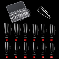 Kit complet d'ongles artificiels transparents sans odeur pour la maison et le salon, pour techniciennes en manucure, avec embouts d'art pour ongles.