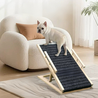 Escaleras Plegables de Madera Maciza para Mascotas, Rampa Antideslizante y Accesible para Mascotas, Escalera Personalizable para Perros y Gatos Pequeños, Medianos y Grandes