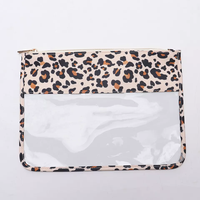 Sac à cosmétiques pour femmes Offre Spéciale, sac de maquillage imprimé léopard Transparent personnalisé imperméable sac en PVC Transparent