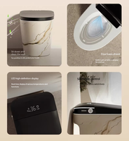 Toilette intelligente avec écran numérique et lumière nocturne, toilette bidet à capteur automatique pour une utilisation nocturne sécurisée, équipement de salle de bain de luxe