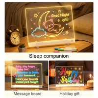 Pizarra de Dibujo LED Recargable de 16'' con Control Táctil y Luz Regulable para Niños de 3 a 8 Años, Material Acrílico, Regalo de Navidad o Cumpleaños para Niños y Niñas