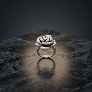 Small <b>Rose</b> <b>Bud</b> Romantic Women's Ring by 925 Silver Vault - Product Image 3