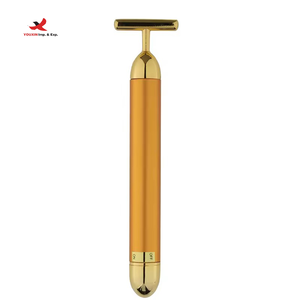 Rouleau de massage facial électrique vibrant anti-âge HQ Mixed Proc Discount Gold Energy Beauty Bar pour lifting et massage de la peau - Product Image 2