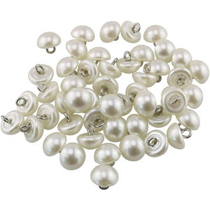 Nửa vòm nút 10mm đẹp Bridal nửa bóng ngọc trai nút với kim loại Shank cho may - Product Image 4