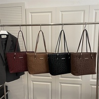 BESTELLA Nouveau Sac Fourre-tout Rétro en PU à Imprimé Léopard pour Femme, Sac à Main Tendance Grande Capacité à Bandoulière Unique