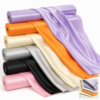 Tissu satiné extensible brillant 90GSM, matière polyester élastique pour robe de soirée, lingerie, vêtements de nuit
