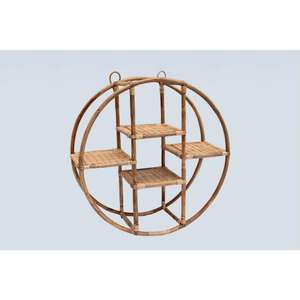 Estante de Pared Colgante de Bambú Rústico Moderno de la Mejor Calidad, Soporte para Plantas Duradero de Alta Calidad, Hecho a Mano en India - Product Image 3