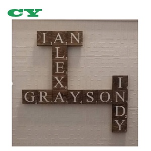 Arte della parete di grandi dimensioni Scrabble mattonelle della parete decorazione di arte in <span class=keywords><strong>legno</strong></span> lettere Scrabble - Product Image 4