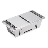 Barbecue portable pliable au charbon de bois pour le camping en plein air, barbecue pliable en acier inoxydable, barbecue au charbon de bois