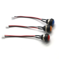 Interrupteur à bouton personnalisé 12 mm JST XH2.54 2 broches femelle, câble étanche et anti-poussière, gaine en cuivre pur TPE/Nylon, UFRRIEND CE FCC