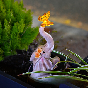 Statua di Elefante in Resina Solare, Eco-Friendly, Dipinta a Mano, Stile Romantico, Decorazione da Giardino per Regali di Inaugurazione Casa <span class=keywords><strong>e</strong></span> Compleanno - Product Image 5