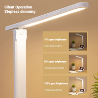 Lampe de bureau LED pliante à prise USB Lampe de table à température de couleur unique pour salle de lecture