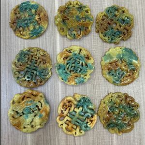 จี้หยกแกะสลักด้วยมือขนาดใหญ่พร้อมโทเท็มจีน<span class=keywords><strong>โบราณ</strong></span>เครื่องประดับอัญมณีแนวจิตวิญญาณจากหินธรรมชาติ - Product Image 4