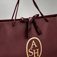 Sacs en papier de luxe de grande taille avec logo personnalisé imprimé, emballages recyclables, sacs en papier pour vêtements, cadeaux, shopping, avec poignée