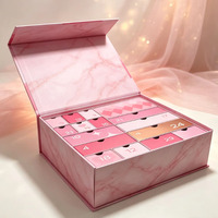 Calendrier de l'Avent personnalisé, boîte de calendrier miniature écologique vide, autocollants de l'Avent de Noël, boîte cadeau pour maquillage, emballage cosmétique