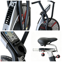 Nouveau modèle de vélo d'appartement à double transmission par chaîne, résistance réglable, siège réglable, moniteur de données d'entraînement pour salle de sport commerciale et fitness à domicile