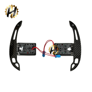 Volant sport HZ avec bouton de démarrage <span class=keywords><strong>S</strong></span>-<span class=keywords><strong>Line</strong></span>, demi-<span class=keywords><strong>coupe</strong></span> en fibre de carbone, palettes LED couleur personnalisée pour <span class=keywords><strong>Audi</strong></span> TT R8 <span class=keywords><strong>A4</strong></span> A5 B8 B9 S4 - Product Image 6