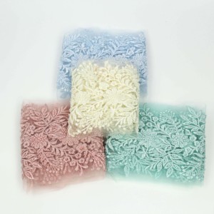 Yugu YG-4721 100% polyester thêu ren trang trí với hạt và <span class=keywords><strong>sequins</strong></span> 14cm chiều rộng phụ kiện may mặc - Product Image 3