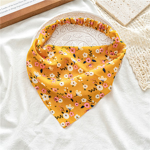 Triangolo floreale cachemire bandane per le donne e i bambini elastico in poliestere Yoga foulard morbido e confortevole copertura per capelli - Product Image 2