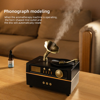 Humidificateur phonographe portable, lumière d'ambiance nocturne pour chambre à coucher, diffuseur d'arômes ultrasonique, télécommande Bluetooth