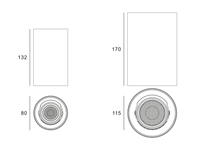 Vente en gros de projecteur monté en surface Down Light White Black Spot Lamp COB 15W LED Downlight Canvas