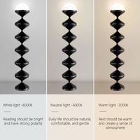 Lampadaire d'Angle LED Bauhaus Contemporain Minimaliste pour Salon Chambre, Style Boule Plate