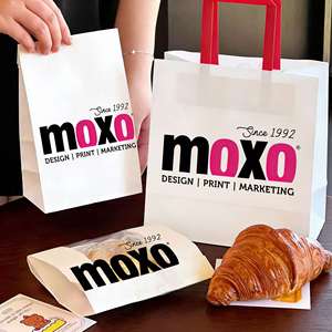 Wholesale Custom Printed Luxury Gift Craft Shopping <b>A3</b> A4 A5 Size Black White Brown Kraft Paper Bag With Your Own Logo - Product Image 2
