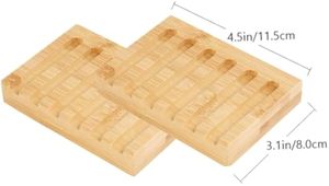 Porte-savon en bambou 2 pièces ensemble porte-savon auto-drainant plateau à savon en bambou naturel pour salle de bain cuisine <span class=keywords><strong>douche</strong></span> et évier - Product Image 5