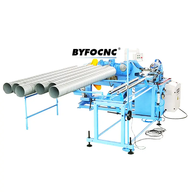 BYFO tubo redondo produzir linha tubo fabricação máquina espiral duto redondo formando máquina